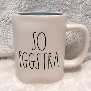 Rae Dunn SO EGGSTRA White & Blue Mug